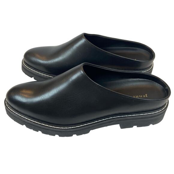 Jenni Kayne Leather Lug Mule Black Chunky  Shoes Size 40 / US 10 - Picture 3 of 7